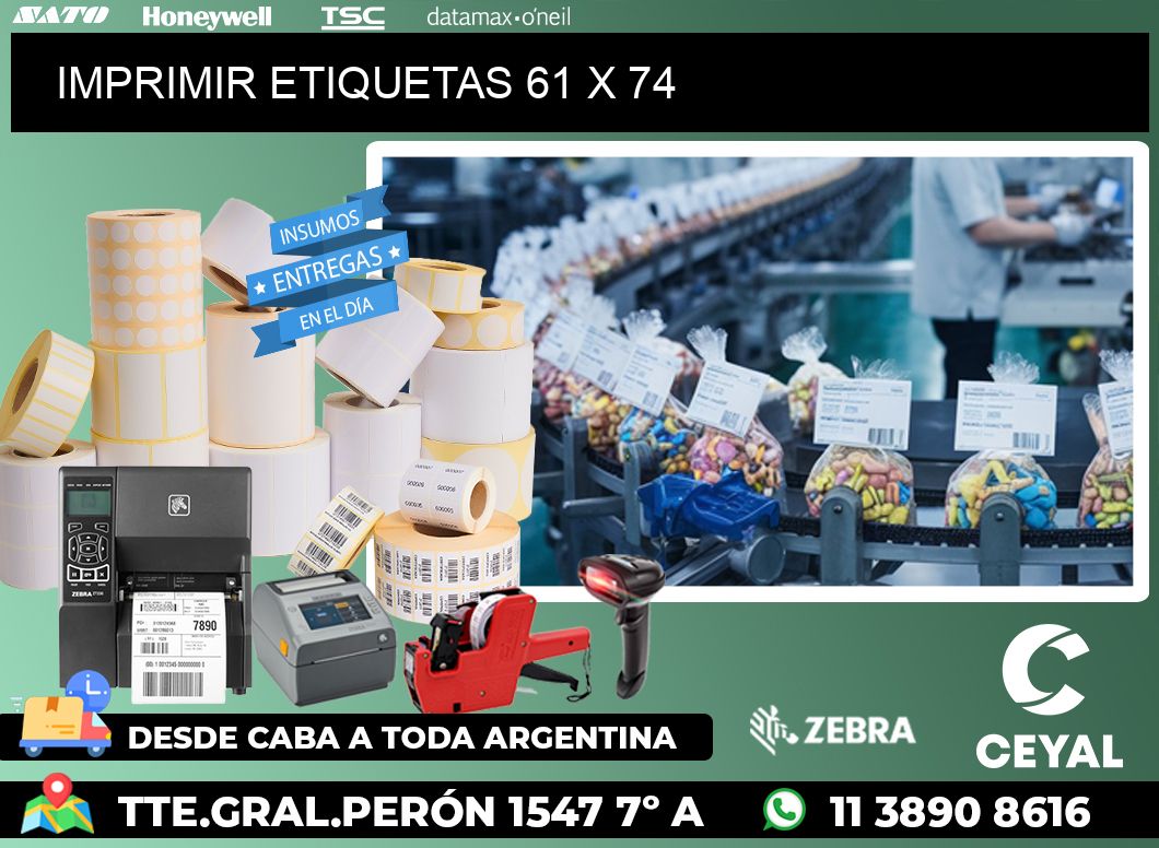 IMPRIMIR ETIQUETAS 61 x 74