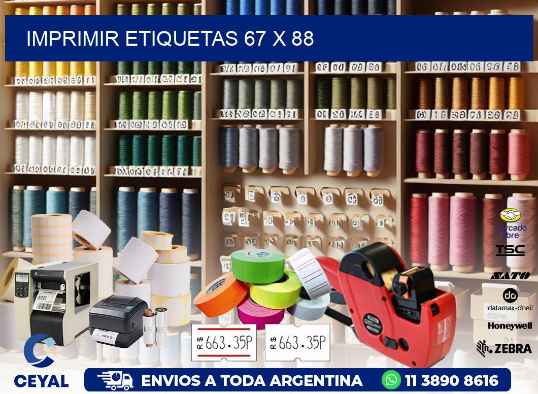 IMPRIMIR ETIQUETAS 67 x 88