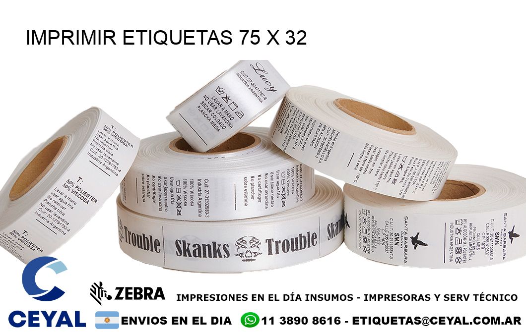 IMPRIMIR ETIQUETAS 75 x 32