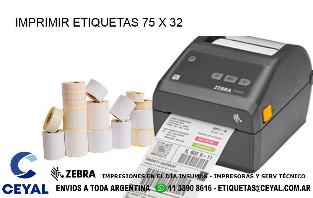 IMPRIMIR ETIQUETAS 75 x 32