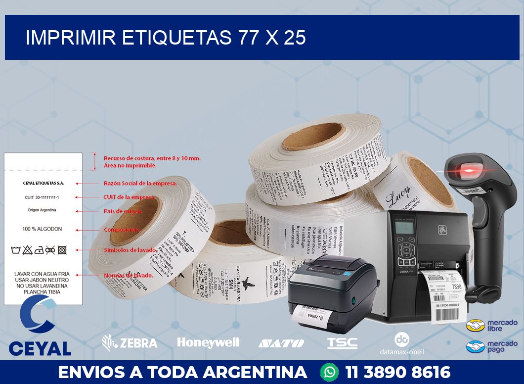 IMPRIMIR ETIQUETAS 77 x 25