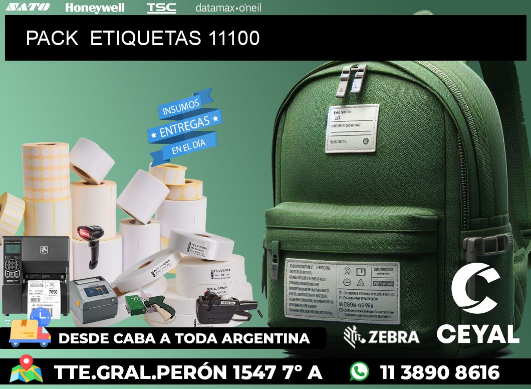 PACK  ETIQUETAS 11100