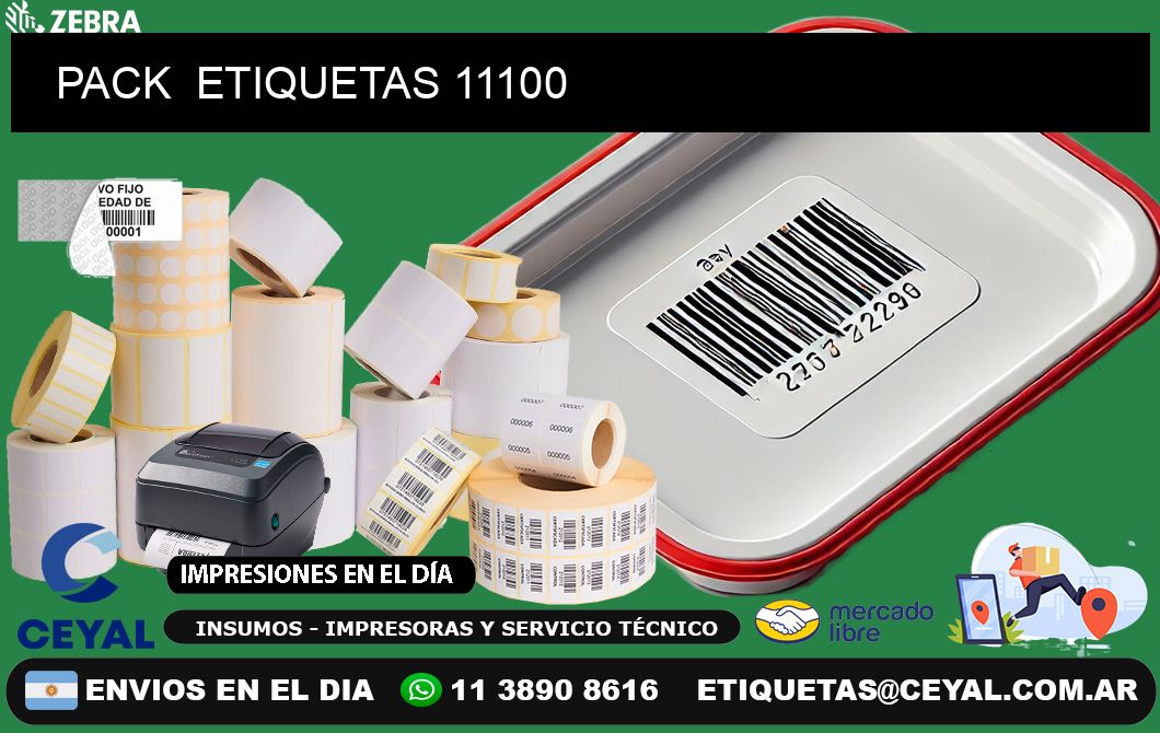 PACK  ETIQUETAS 11100