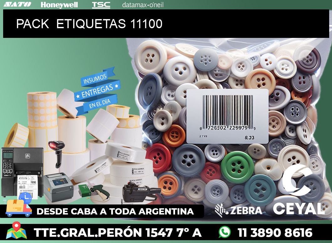 PACK  ETIQUETAS 11100