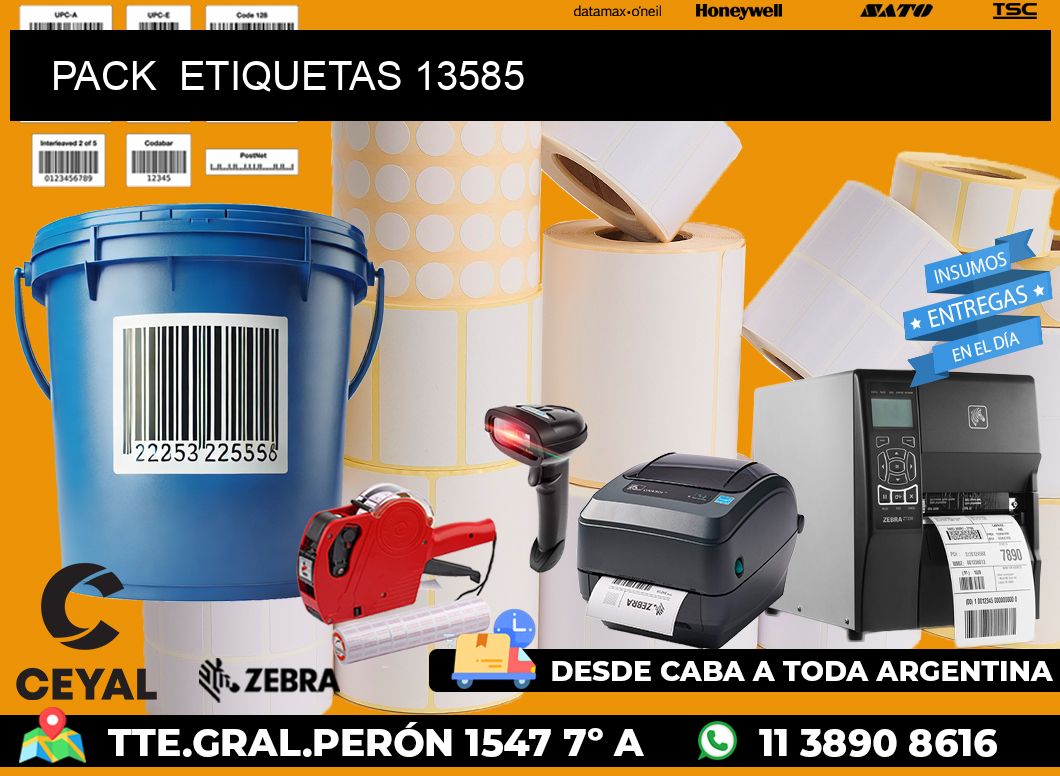 PACK  ETIQUETAS 13585