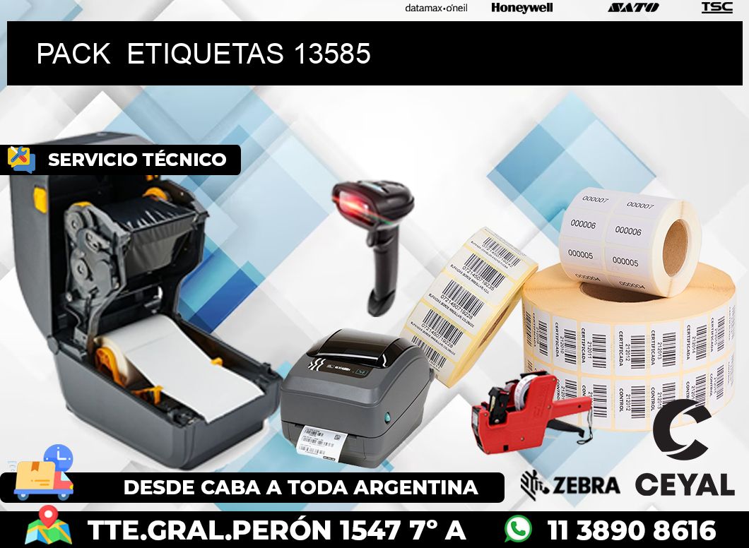 PACK  ETIQUETAS 13585