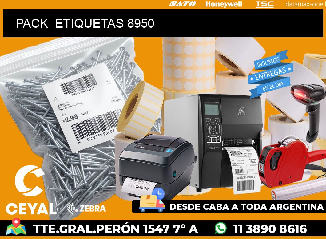 PACK  ETIQUETAS 8950