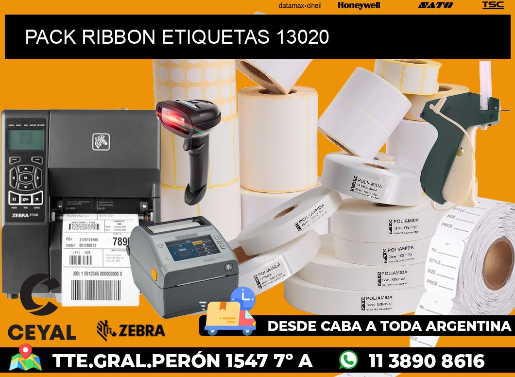 PACK RIBBON ETIQUETAS 13020