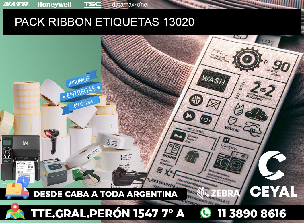 PACK RIBBON ETIQUETAS 13020