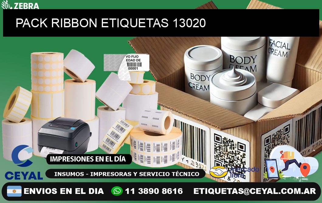 PACK RIBBON ETIQUETAS 13020