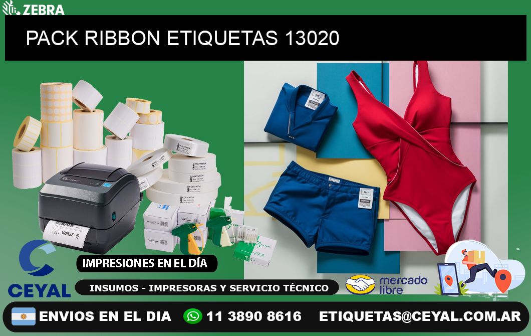 PACK RIBBON ETIQUETAS 13020