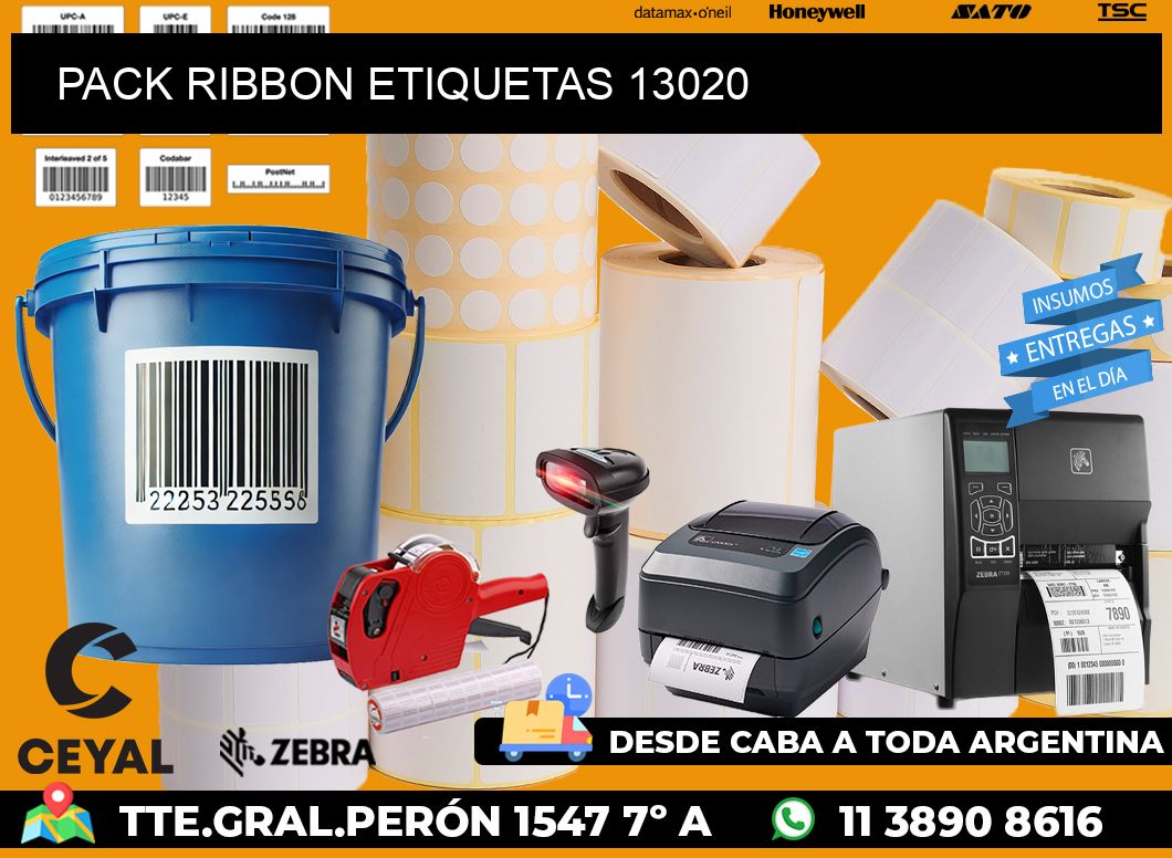 PACK RIBBON ETIQUETAS 13020