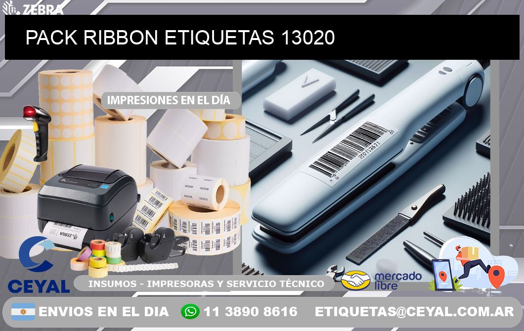 PACK RIBBON ETIQUETAS 13020