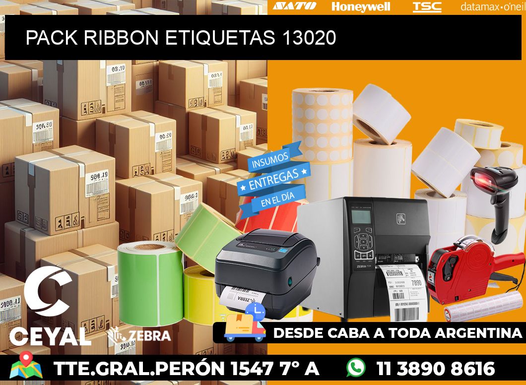 PACK RIBBON ETIQUETAS 13020