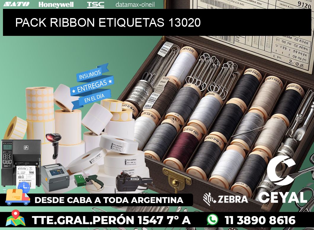 PACK RIBBON ETIQUETAS 13020