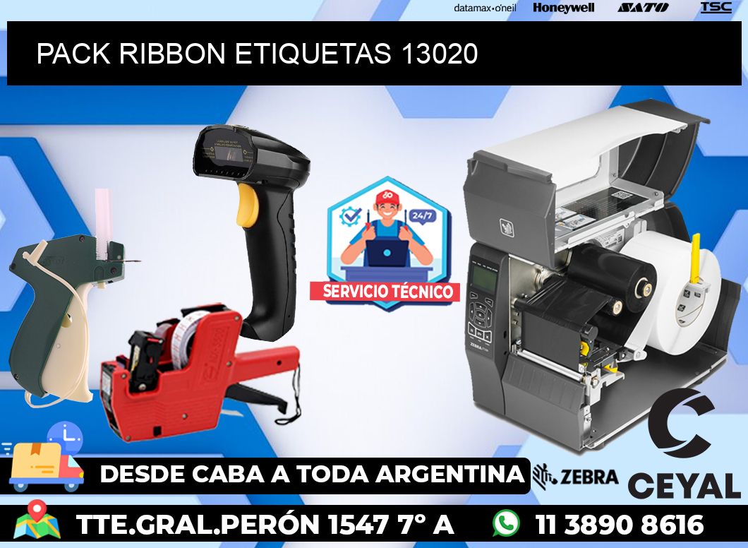 PACK RIBBON ETIQUETAS 13020