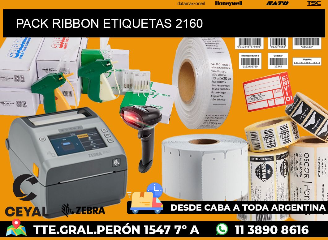 PACK RIBBON ETIQUETAS 2160