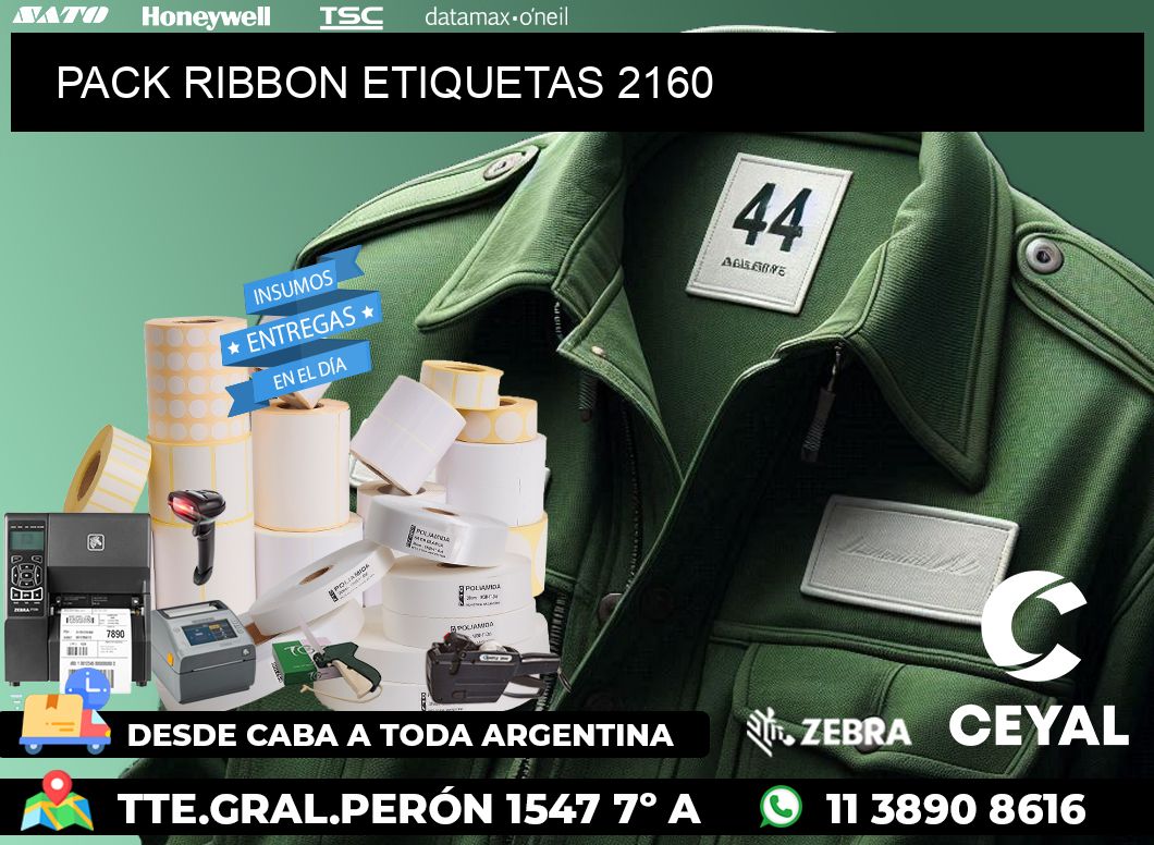 PACK RIBBON ETIQUETAS 2160