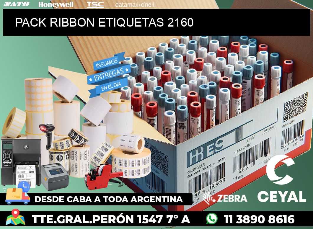 PACK RIBBON ETIQUETAS 2160