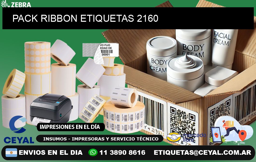 PACK RIBBON ETIQUETAS 2160