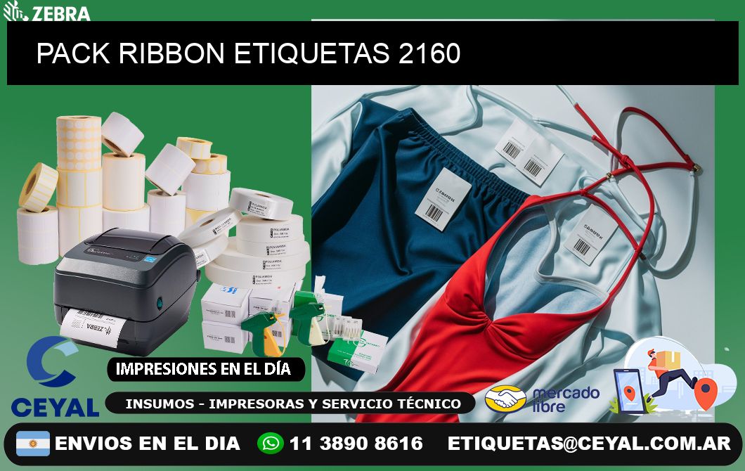 PACK RIBBON ETIQUETAS 2160