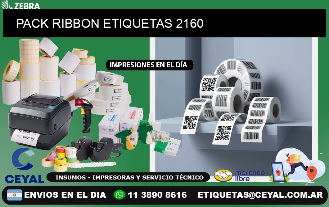 PACK RIBBON ETIQUETAS 2160