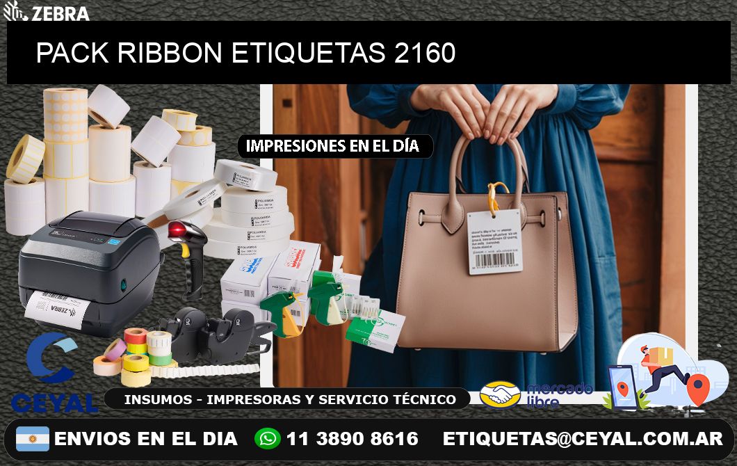 PACK RIBBON ETIQUETAS 2160