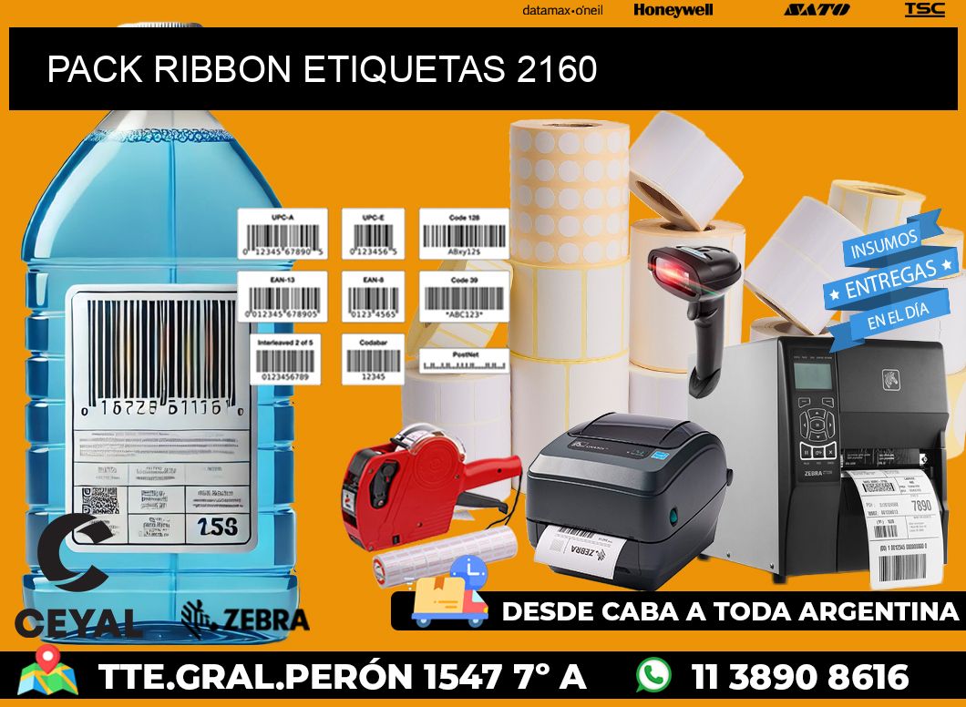 PACK RIBBON ETIQUETAS 2160