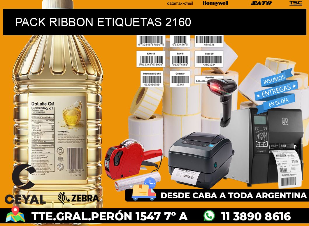 PACK RIBBON ETIQUETAS 2160