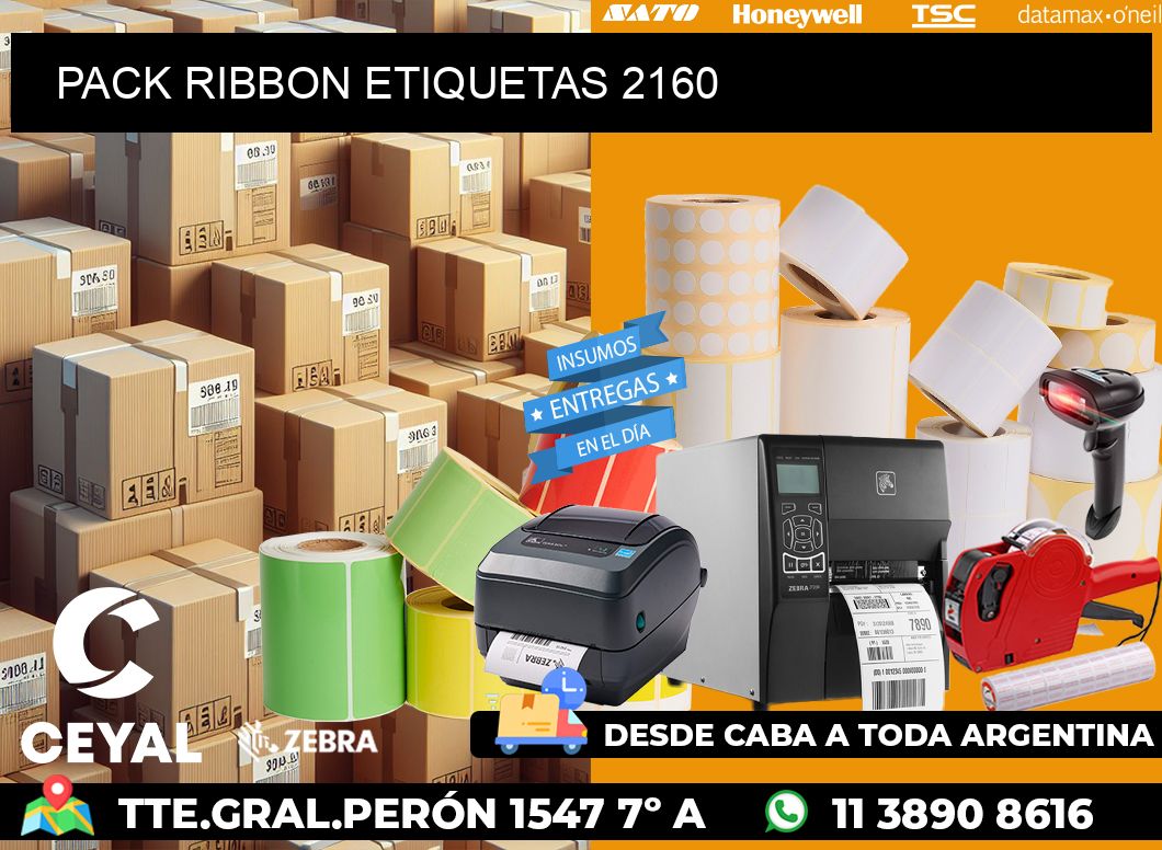 PACK RIBBON ETIQUETAS 2160