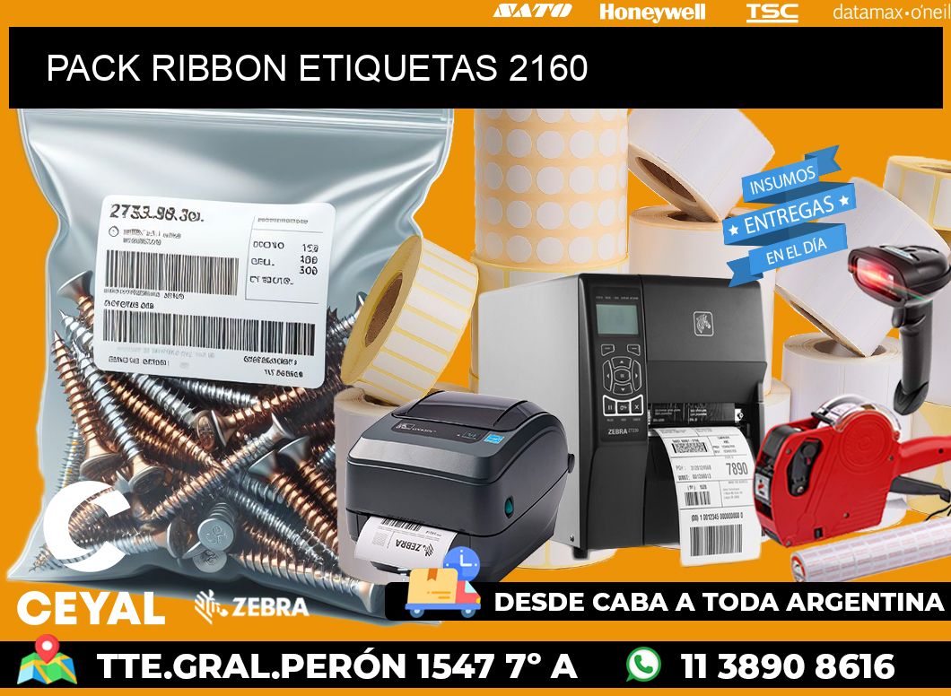 PACK RIBBON ETIQUETAS 2160