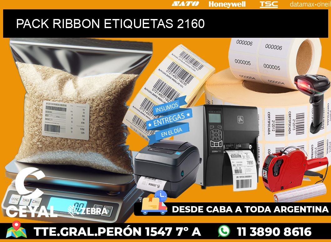 PACK RIBBON ETIQUETAS 2160