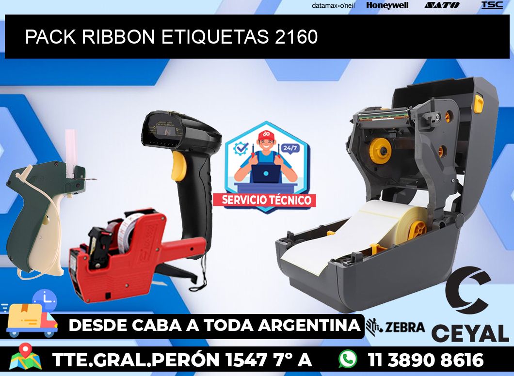 PACK RIBBON ETIQUETAS 2160