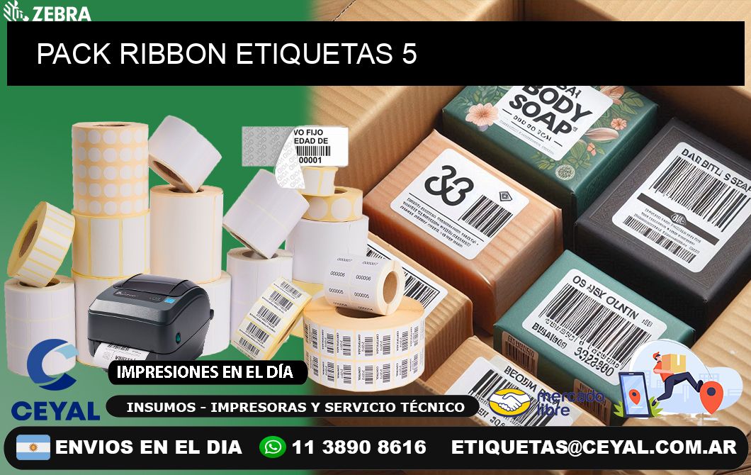 PACK RIBBON ETIQUETAS 5