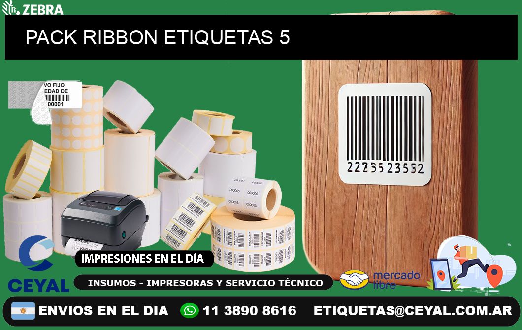 PACK RIBBON ETIQUETAS 5