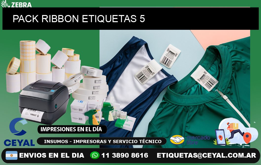 PACK RIBBON ETIQUETAS 5