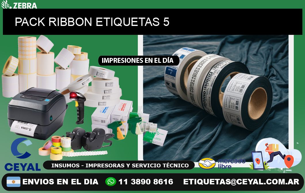 PACK RIBBON ETIQUETAS 5