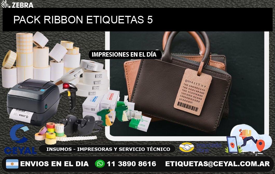 PACK RIBBON ETIQUETAS 5