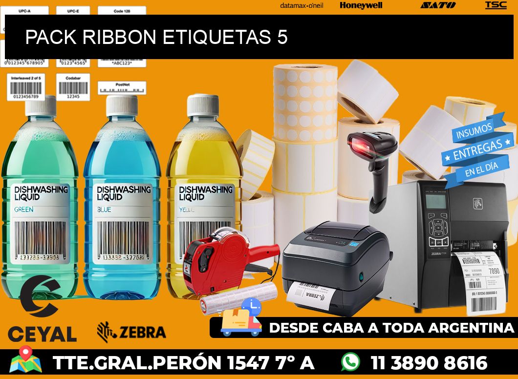 PACK RIBBON ETIQUETAS 5