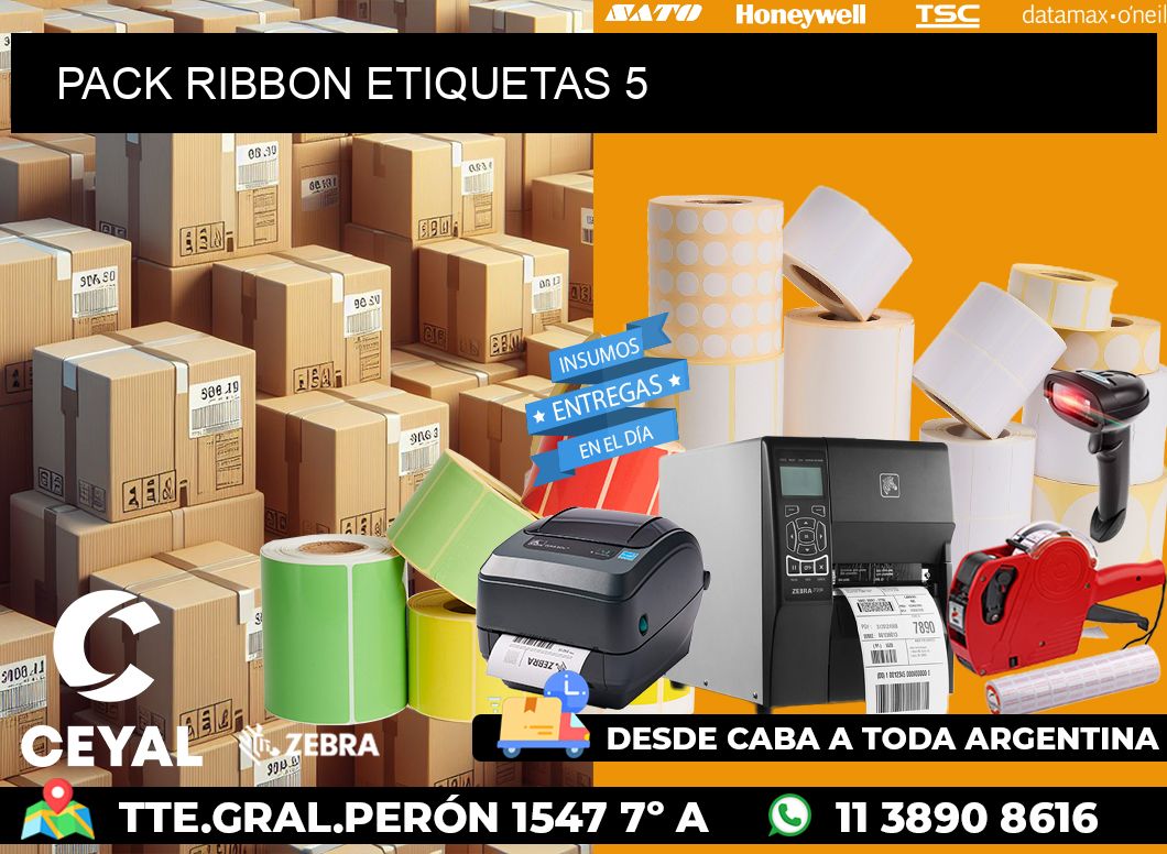 PACK RIBBON ETIQUETAS 5