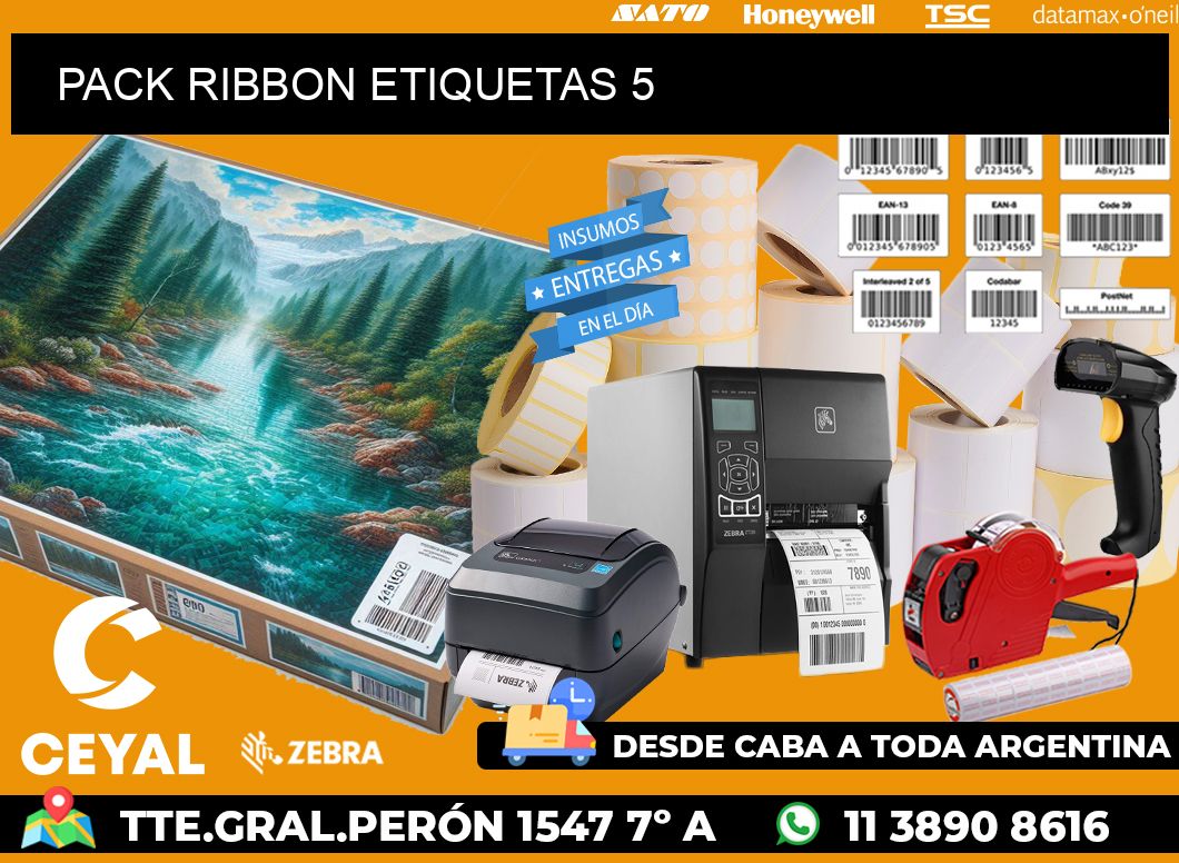 PACK RIBBON ETIQUETAS 5