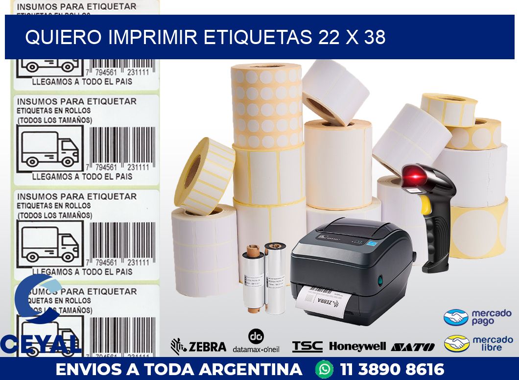 QUIERO IMPRIMIR ETIQUETAS 22 x 38