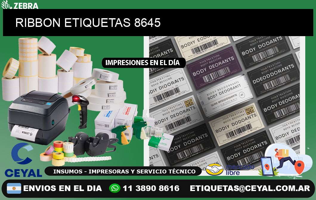 RIBBON ETIQUETAS 8645