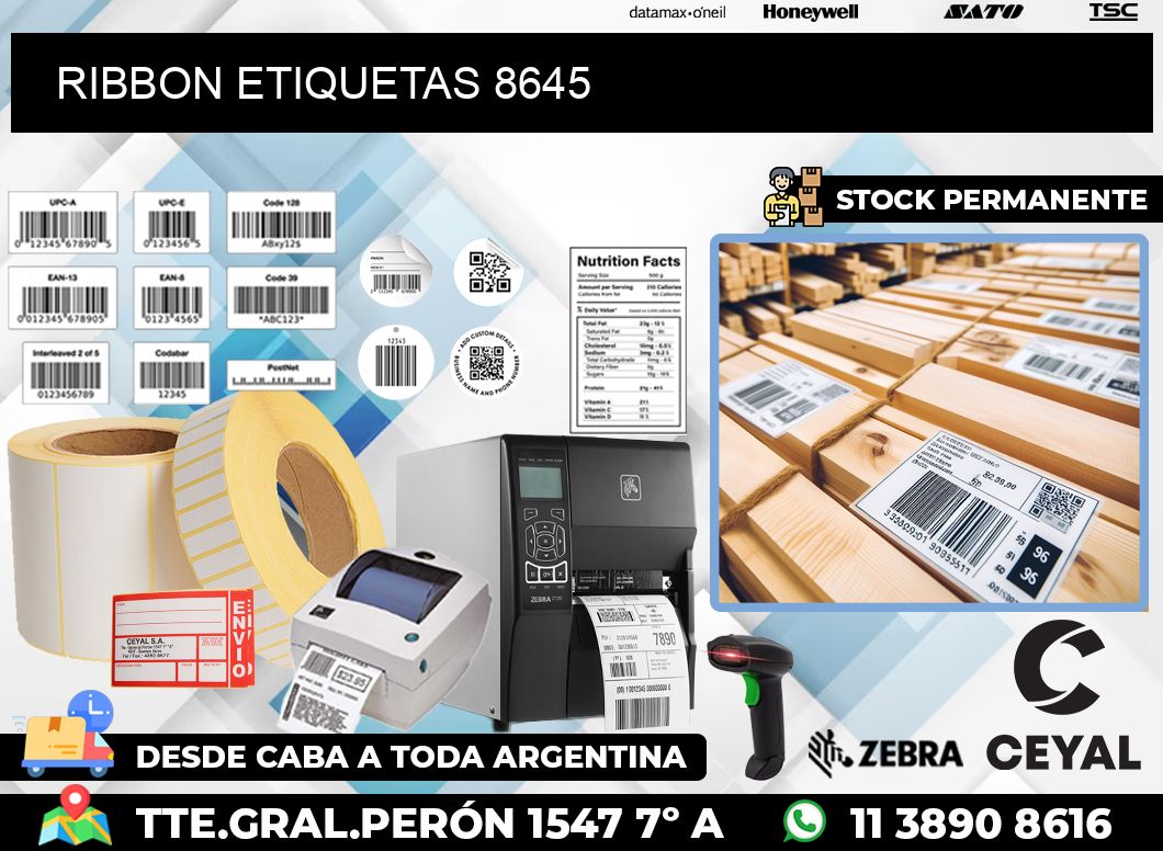 RIBBON ETIQUETAS 8645