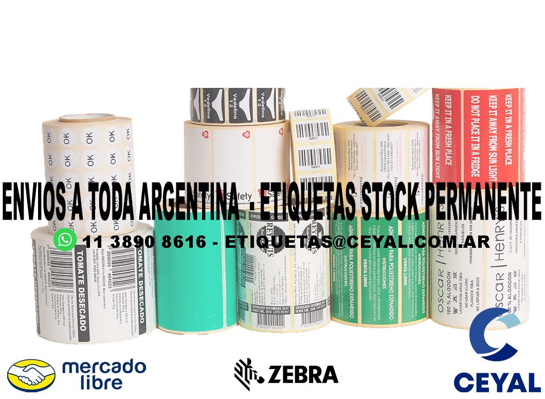 11 ETIQUETAS PAPEL TERMICO 70 x 84 X1600 UNIDADES