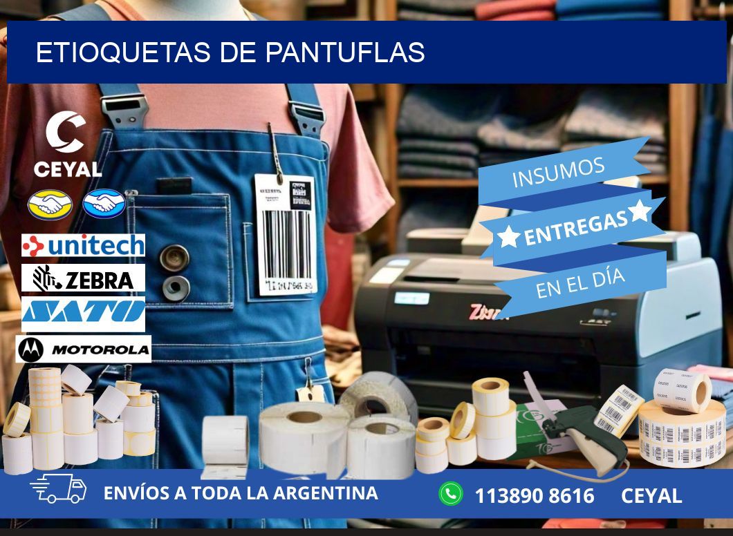 ETIOQUETAS DE PANTUFLAS