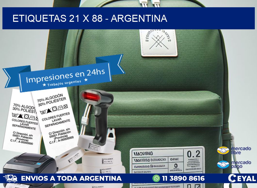 ETIQUETAS 21 x 88 - ARGENTINA