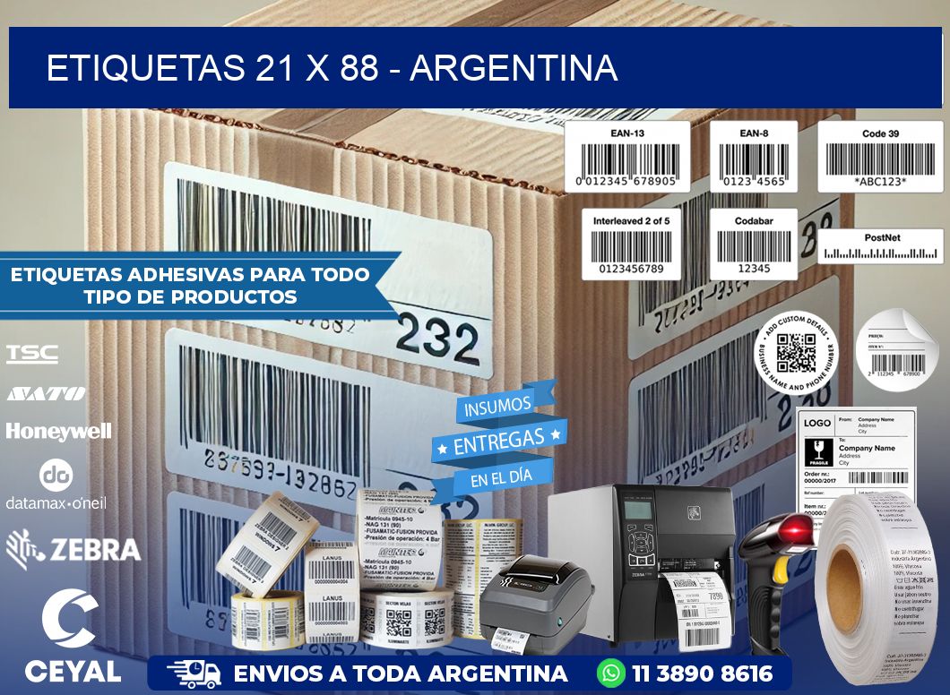 ETIQUETAS 21 x 88 - ARGENTINA