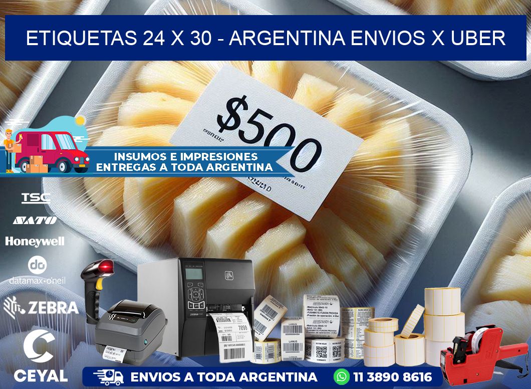 ETIQUETAS 24 x 30 - ARGENTINA ENVIOS X UBER