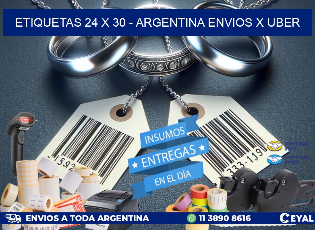 ETIQUETAS 24 x 30 - ARGENTINA ENVIOS X UBER